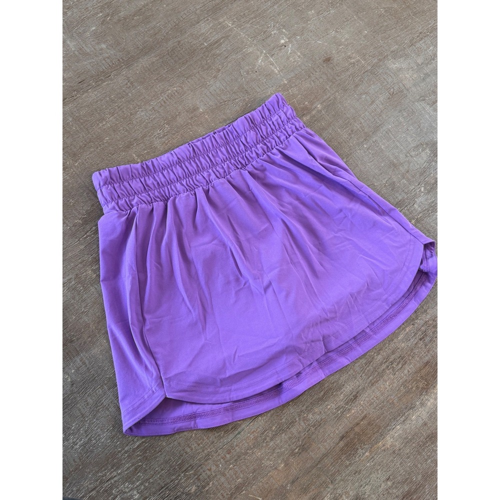 Z by Zella Purple Smocked Waist Active Skort XS sporty athleisure tennis